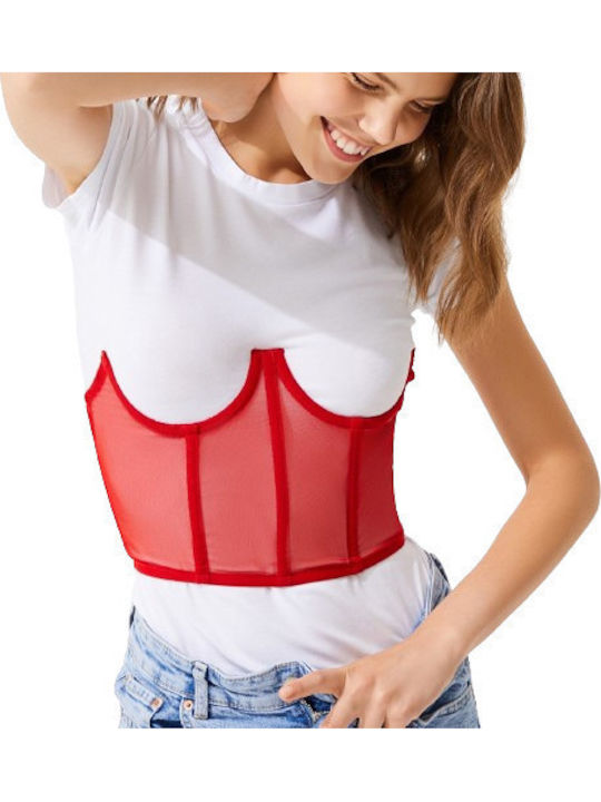 CottonHill Corsaje de strângere Κόκκινο