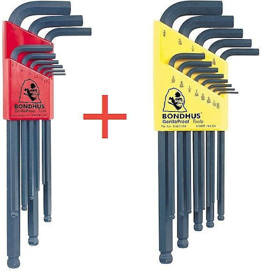 Bondhus Allen-Schlüssel-Set mit 9 Schlüsseln