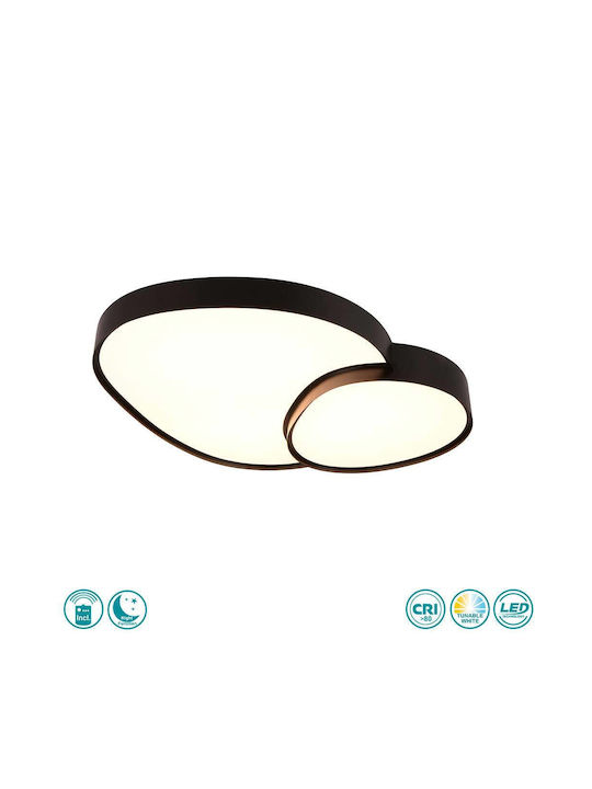 Trio Lighting Πλαφονιέρα Οροφής 77εκ. Μαύρη με ...
