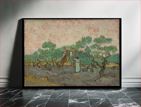 Olives Αντίγραφο του Van Gogh σε Καμβά 65x40 cm