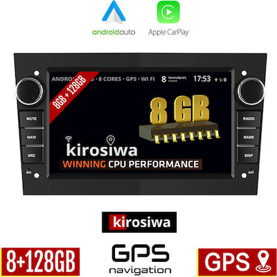 Kirosiwa Car-Audiosystem für Opel Corsa / Astra / Vectra / Zafira / Meriva 2004-2011 (Bluetooth/USB/WiFi/GPS/Apple-Carplay/Android-Auto) mit Touchscreen 7"