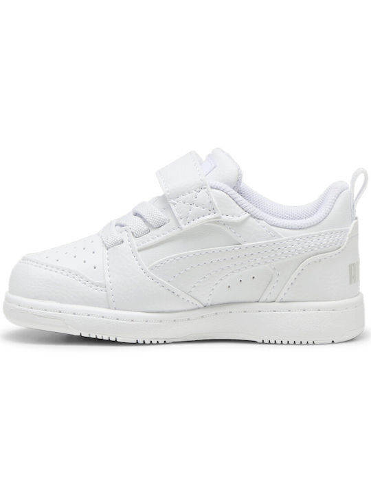 PUMA Rebound V6 Παιδικά Sneakers με Σκρατς Λευκά