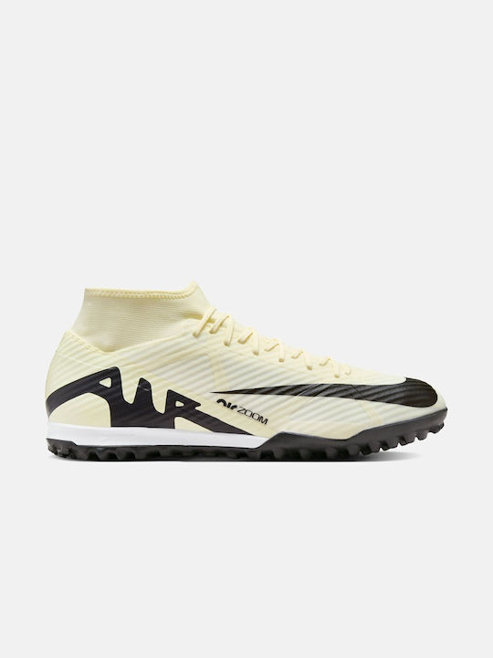 Nike Zoom Mercurial Superfly 9 Academy TF Ψηλά Ποδοσφαιρικά Παπούτσια με Σχάρα Lemonade / Μαύρο
