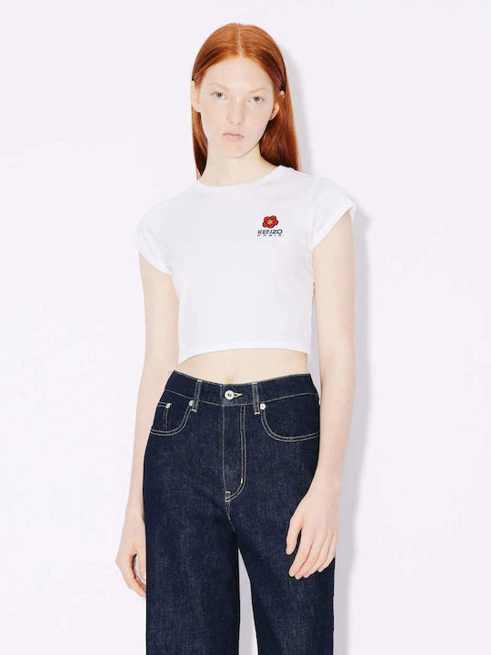 Kenzo Boke Flower Crest Women's Crop T-shirt Fl...