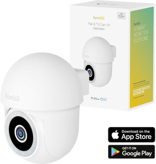 Hombli HBPT-0109 IP Κάμερα Παρακολούθησης Wi-Fi Full HD+ 4MP Αδιάβροχη με Αμφίδρομη Επικοινωνία και Φακό 4mm