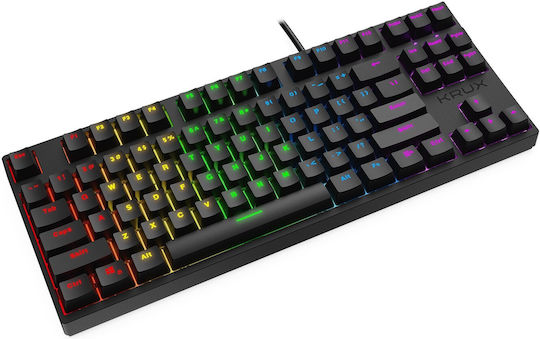 Krux Atax RGB Gaming Mechanical Keyboard Tenkeyless with Outemu Blue switches and RGB lighting (English US)