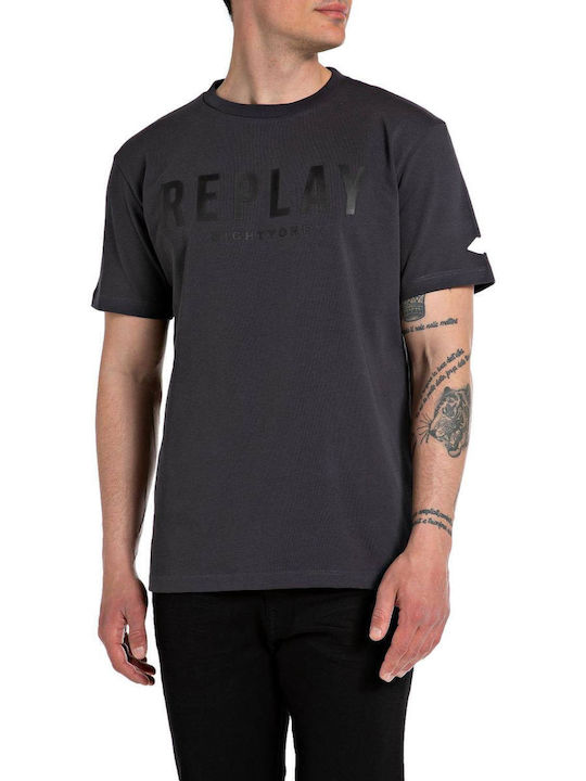 Replay Men's Short Sleeve Blouse Charcoal