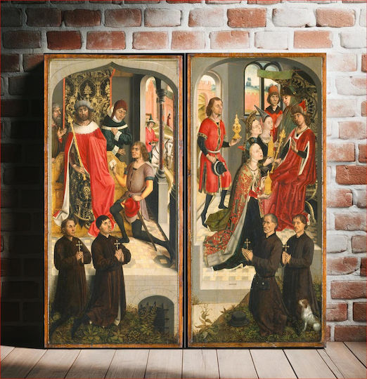 Abner's Messenger Before David; The Queen Of Sheba Bringing Gifts To Solomon; The Annunciation Πίνακας σε Καμβά 110x110cm