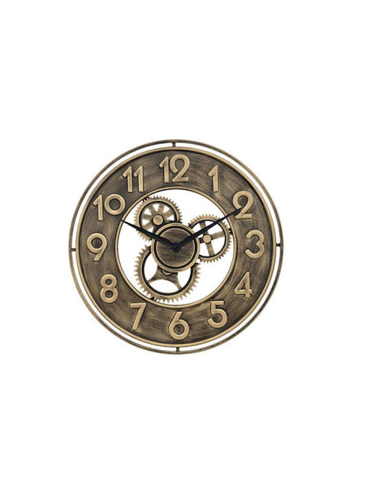 Aria Trade Antique Wall Clock Metallic Gold Ø48cm