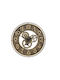 Aria Trade Αντικέ Ρολόι Τοίχου Μεταλλικό Χρυσό 48cm