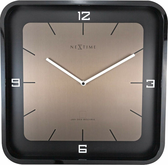Nextime Wanduhr Schwarz Ø40cm