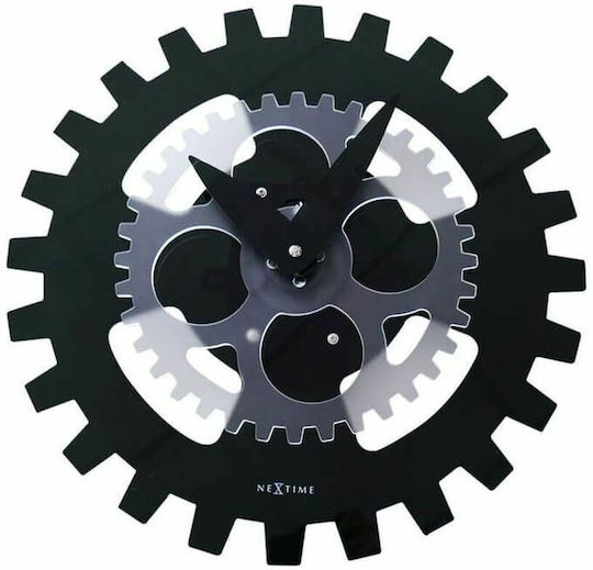 Nextime Ρολόι Τοίχου Μαύρο Ø35cm