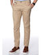 Vittorio Artist Men's Trousers Chino Elastic in Slim Fit Safari