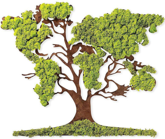 Wallity Wanddekoration Tree Handgefertigt Braun aus Hölzernes 71x1x59cm