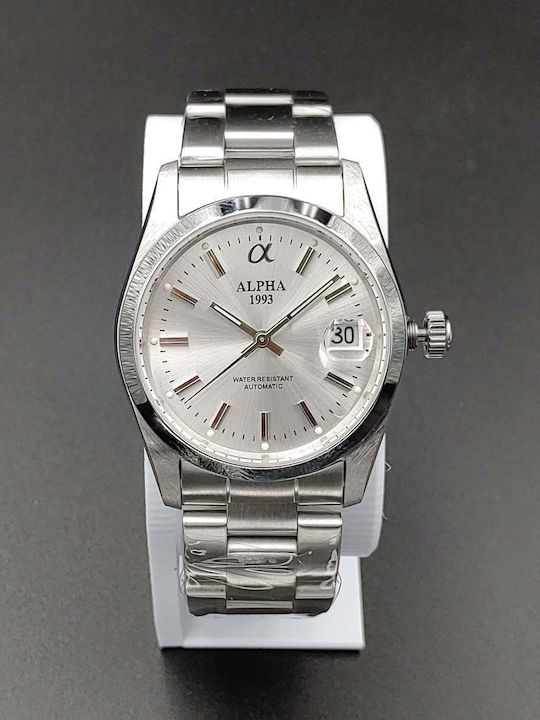 Alpha 1993 Men's Watch 20mm Automatic with Silver Metal Bracelet