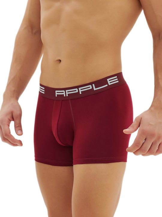 Apple Boxer Ανδρικά Μποξεράκια Black/bordeaux 3Pack