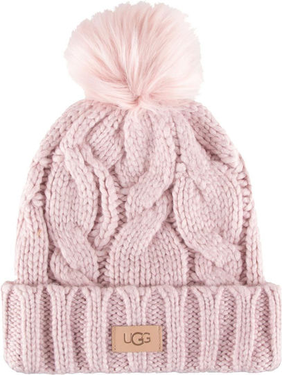 Pom Pom Beanie Unisex Beanie Knitted in Purple color