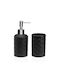 Versa Metal Bathroom Accessory Set Black