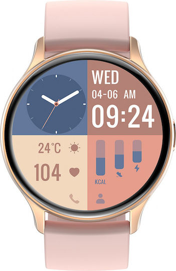 Anell CA89 Smartwatch with Heart Rate Monitor (Pink)