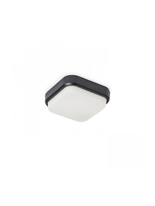 Rendl Light Studio Taris Sq 17 Φωτιστικό Οροφής Εξωτερικού Χώρου με Ενσωματωμένο LED σε Μαύρο Χρώμα R12525