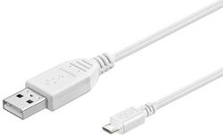 Microconnect USBABMICRO5W Regular USB 2.0 σε micro USB 5m Λευκό