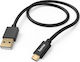 HAMA Regular USB 2.0 to micro USB Cable Μαύρο 1.5m (2015430000)