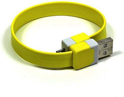 Logo Collection Keychain USB 2.0 Micro USB Cable 0.25m Yellow