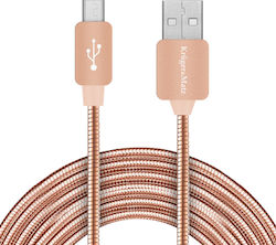 Kruger & Matz KM0360 Edelstahl USB 2.0 in Micro-USB 1m Rosa