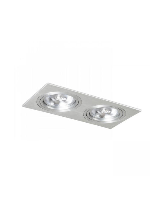 Rendl Light Studio Pasadena Παραλληλόγραμμο Χωνευτό Σποτ με Ντουί G53 34x17εκ. 1τμχ