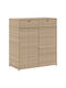 vidaXL Cutie de depozitare pentru exterior Rattan Bej L105xW55xH113buc