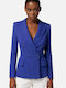 Elisabetta Franchi Women's Crepe Double Breasted Blazer Blue