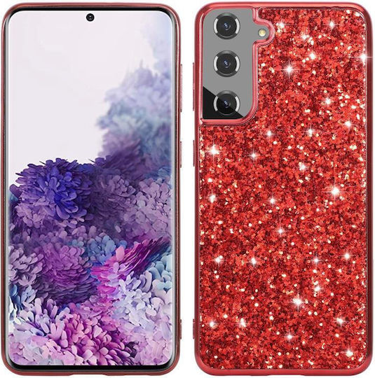 Glitter Umschlag Rückseite Silikon Rosa (Galaxy S21+ 5G)