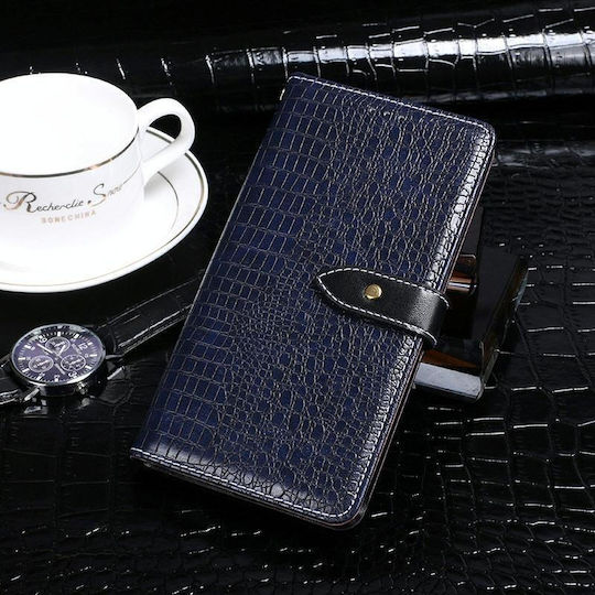 Idewei Crocodile Texture Horizontal Book Leather Blue (Galaxy J5)