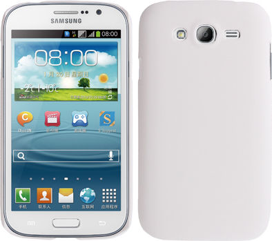 Pure Color Anti-scratch Umschlag Rückseite Kunststoff Weiß (Galaxy Grand)
