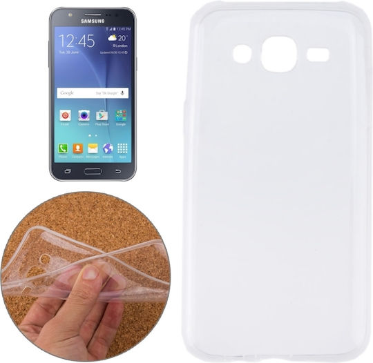 J500 Umschlag Rückseite Silikon / Kunststoff 0.75mm Transparent (Galaxy J5)