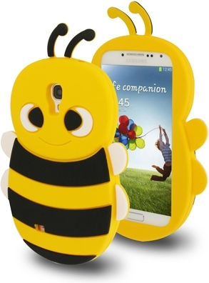 3d Bee Style Back Cover Σιλικόνης Κίτρινο (Samsung Galaxy S IV)