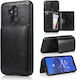 Shockproof Pu Back Cover Silicone / Leather Waterproof Black (Honor 20 Lite)