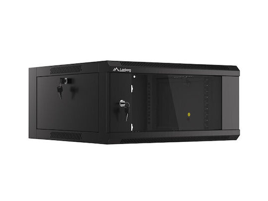 Lanberg Wandmontiert Rack-Schrank 4U Schwarz WAFA-5604-10B