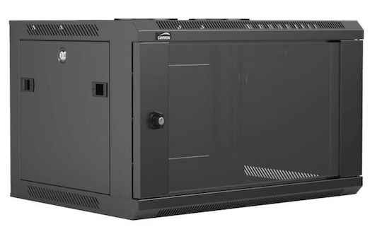 Caymon Wandmontiert Rack-Schrank 6U Schwarz WPR406R/B