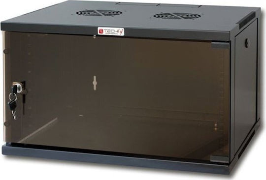 Techly 19" Wall Mounted Rack Cabinet 9U 54x60cm Black 101614