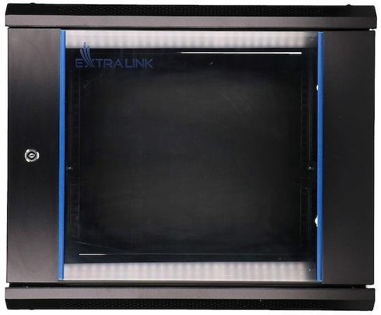 Extralink Wall Mounted Rack Cabinet 9U Black EX.3968