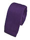 E-Ties Men's Tie Knitted Monochrome in Purple Color