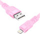Orno Regular USB-A la Cablu Lightning 29W Roz 0.9m (CABEXCWHPLIGH0.9PMIX)