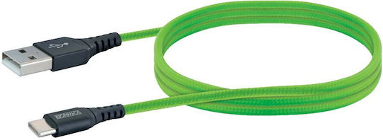 Schwaiger Geflochten USB-A zu Lightning Kabel Grün 1.2m (LPRO420501)