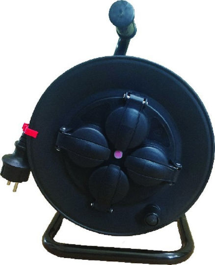 Aca Waterproof Extension Reel Cord 3 x 1.5mm²/25m Black