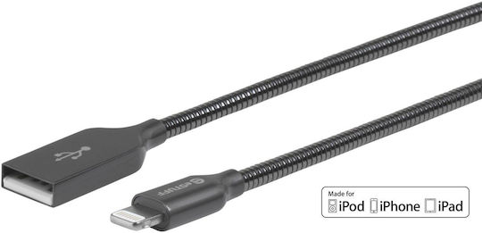 eSTUFF Редовна USB-A към Lightning кабел Сив 1.5м (ES601165)
