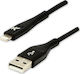 Logo Collection USB-A to Lightning Cable Μαύρο 2m