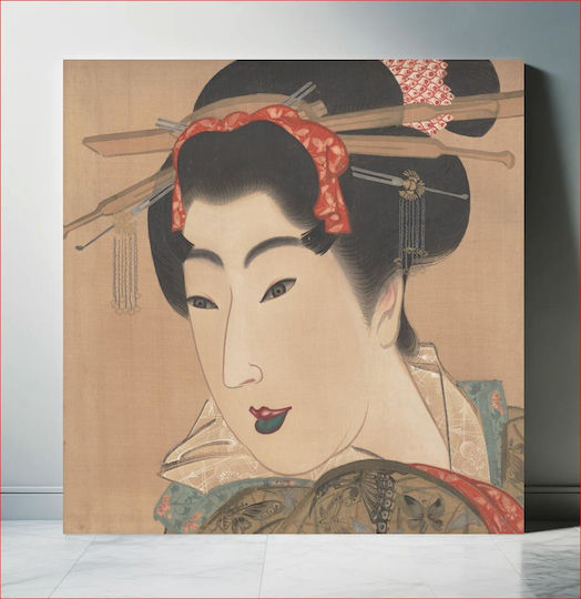Geisha Right A Τρίπτυχος Πίνακας σε Καμβά 140x140cm