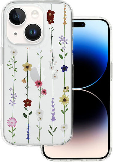 Tel Protect Flower Umschlag Rückseite Kunststoff Transparent (iPhone 15 Plus / 16 Plus)