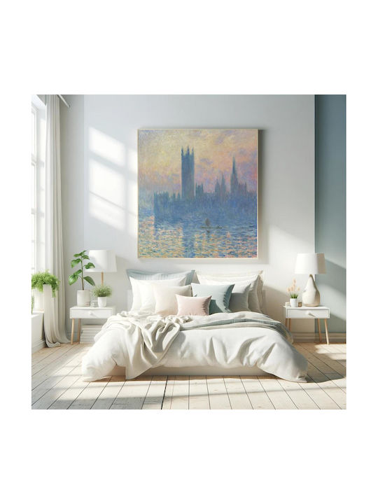 Claude Monet's Houses Parliament Картина Платне...